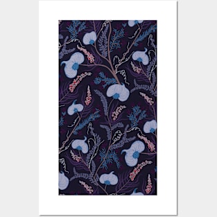 Mystical berries and floral branches Posters and Art